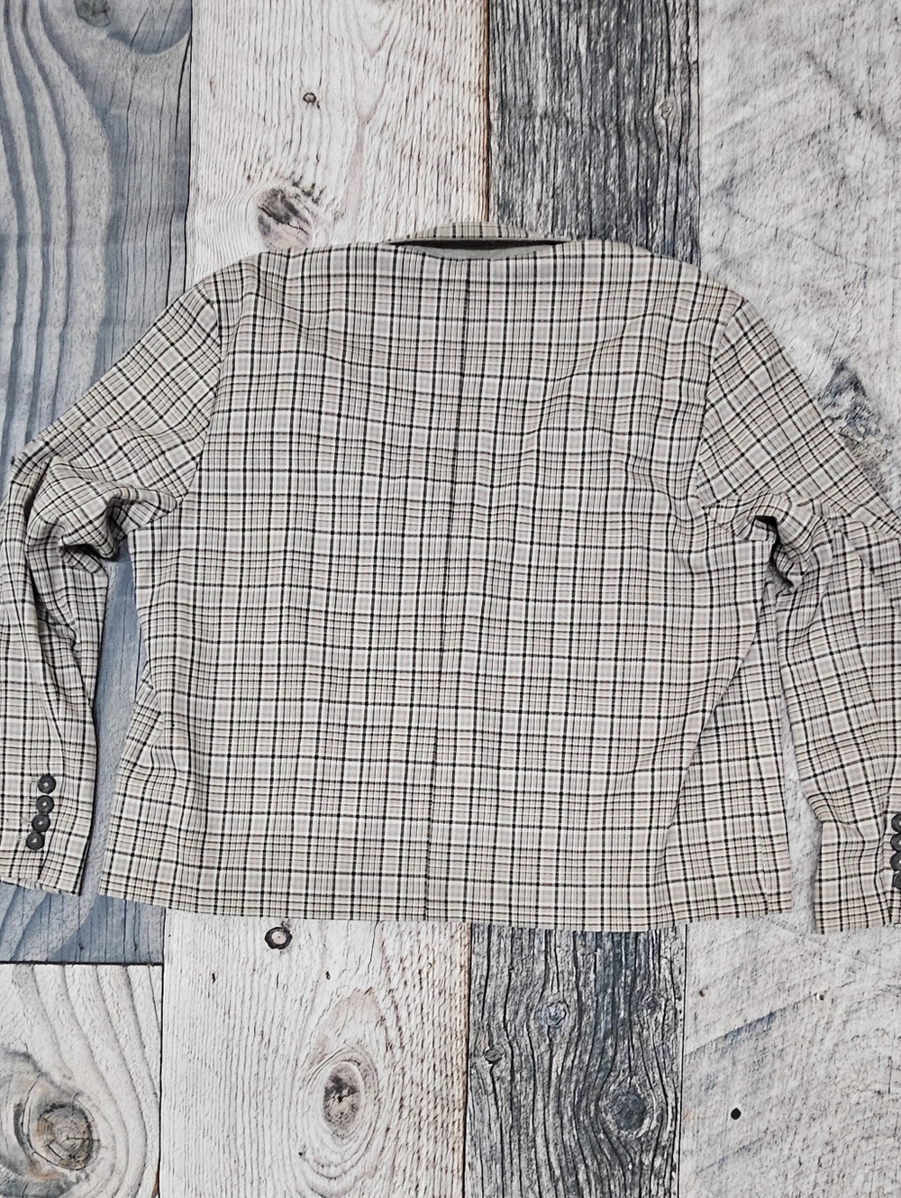 Free People We The Free Cali Plaid Blazer Women's Size Large Jacket Academia - Picture 5 of 9